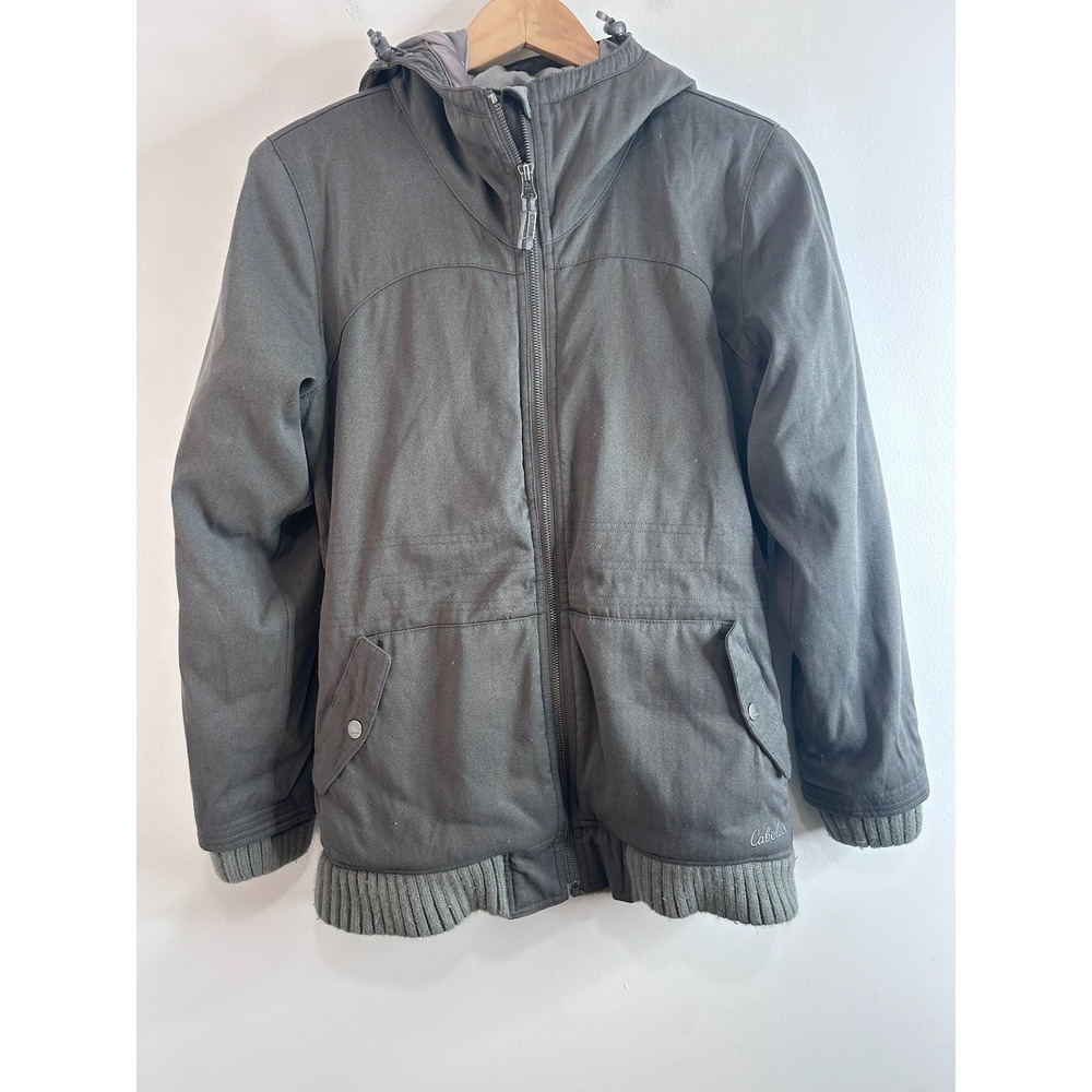 Cabelas Womens Coldspring Insulate‎ Lifestyle Jacket Primaloft Small Petite Gray
